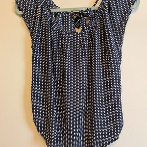 LC Lauren Conrad Navy and White Blouse Size XS